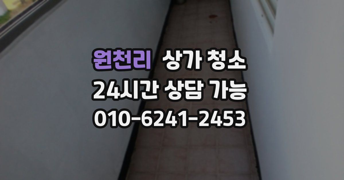 원천리 상가 청소