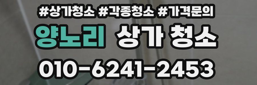 양노리 상가 청소