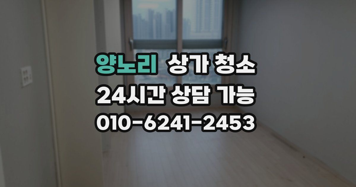 양노리 상가 청소