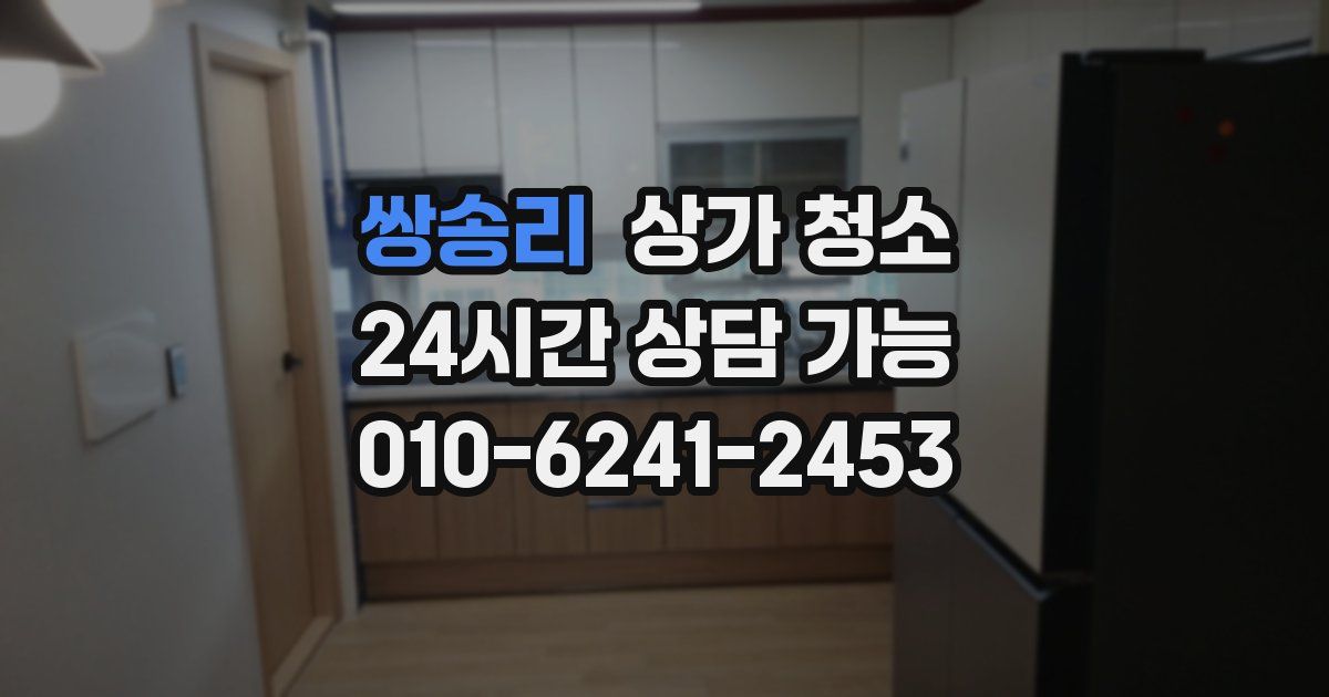 쌍송리 상가 청소