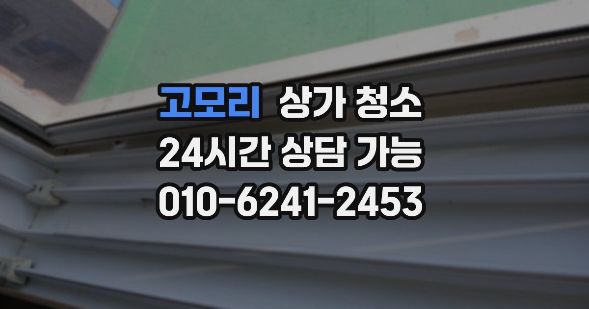 고모리 상가 청소