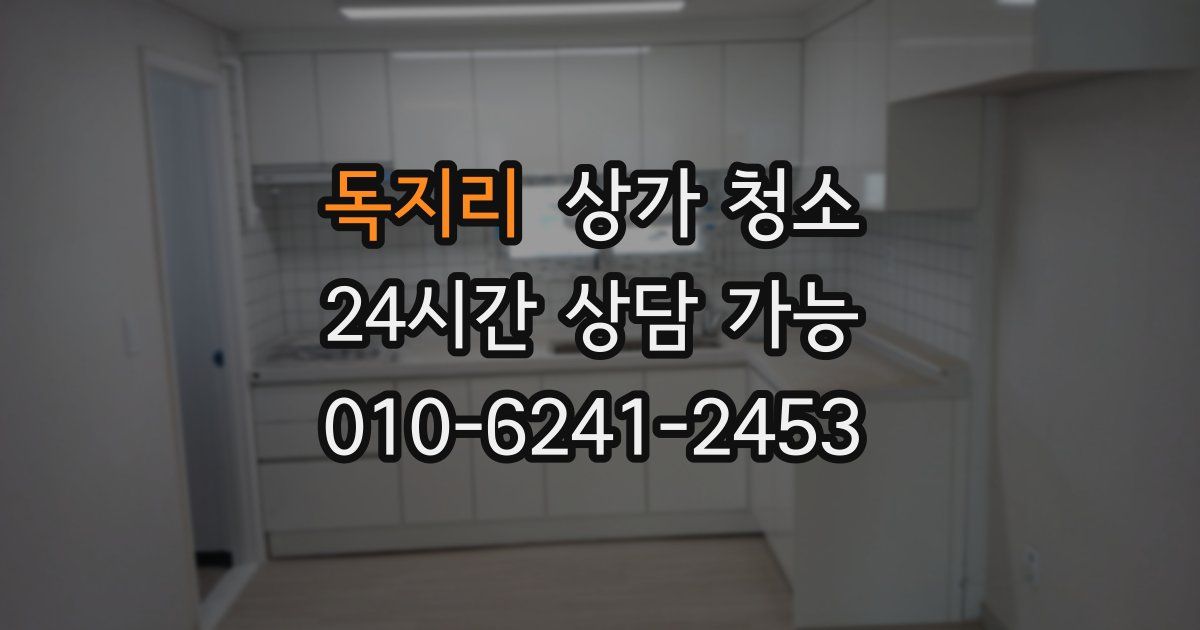 독지리 상가 청소