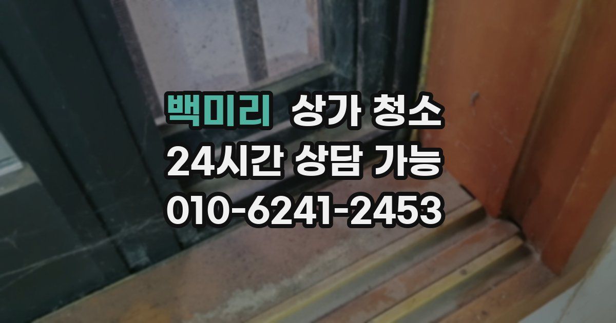백미리 상가 청소