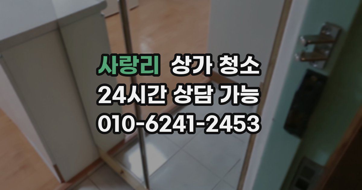 사랑리 상가 청소