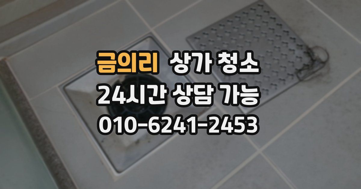 금의리 상가 청소