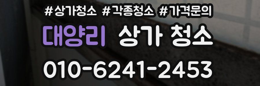 대양리 상가 청소