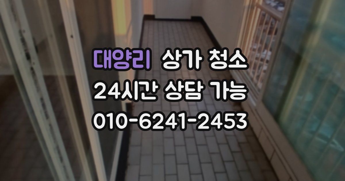 대양리 상가 청소