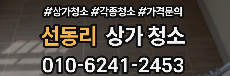 선동리 상가 청소