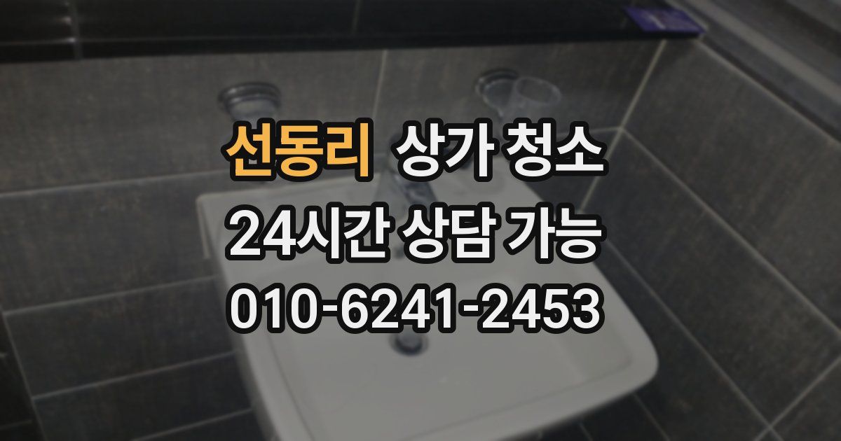 선동리 상가 청소