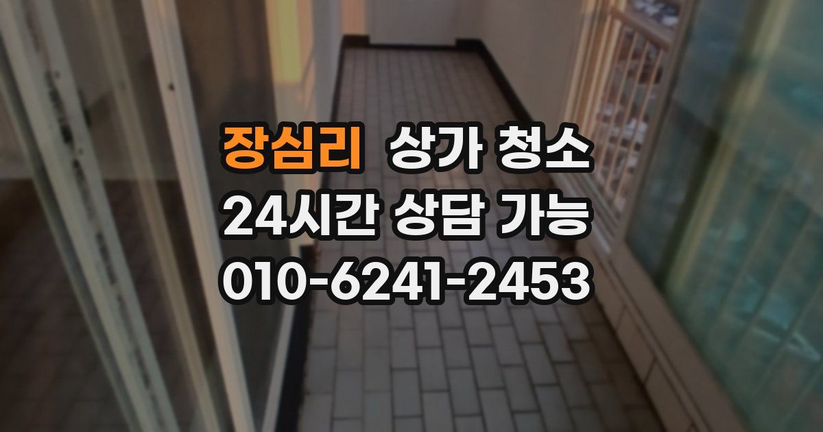 장심리 상가 청소