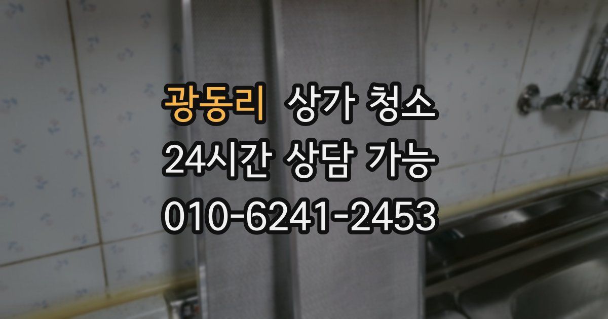 광동리 상가 청소