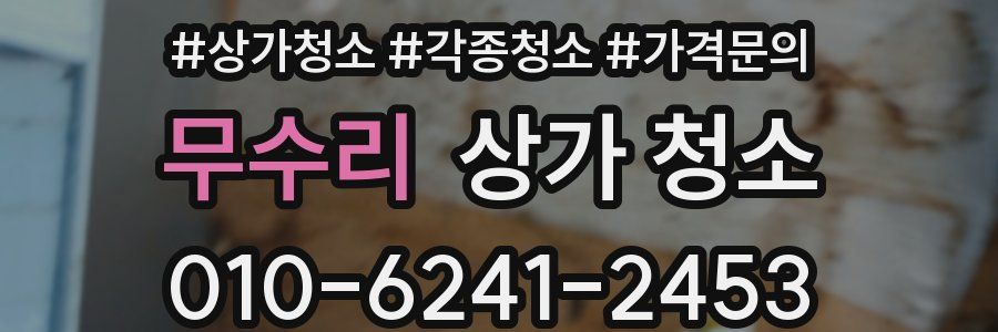 무수리 상가 청소