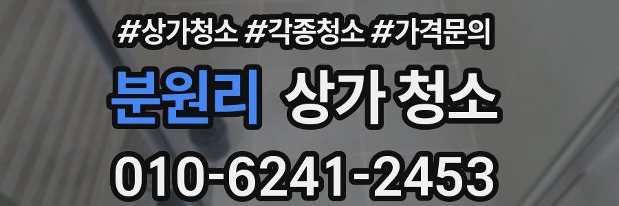 분원리 상가 청소