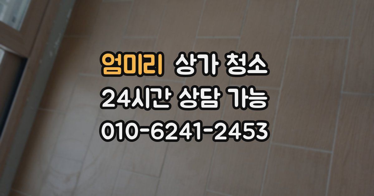 엄미리 상가 청소
