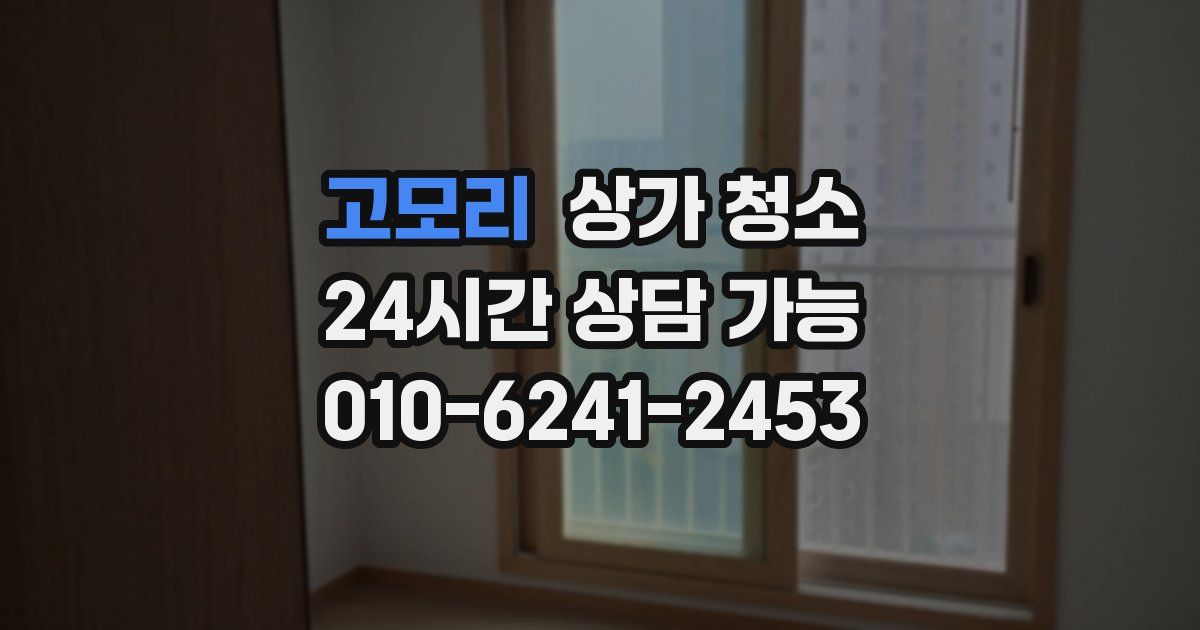 고모리 상가 청소