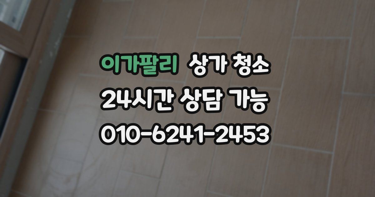 이가팔리 상가 청소