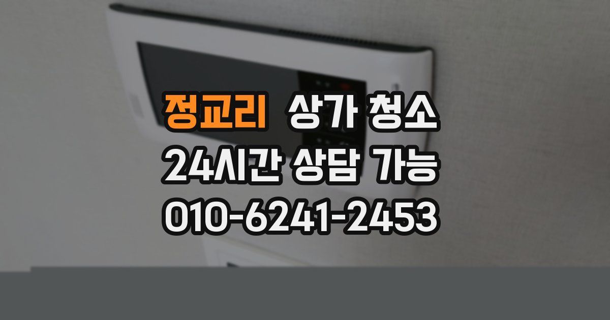 정교리 상가 청소