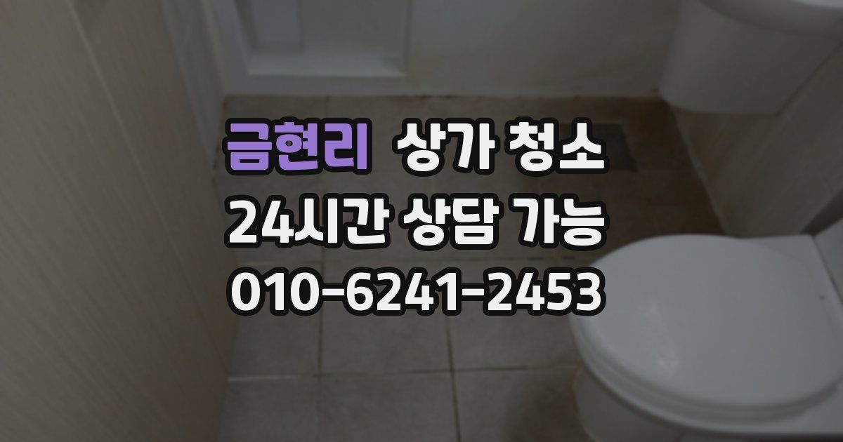 금현리 상가 청소