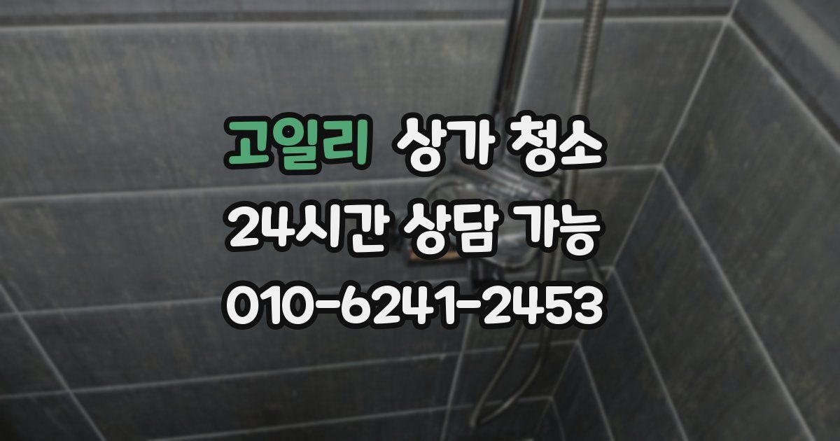 고일리 상가 청소