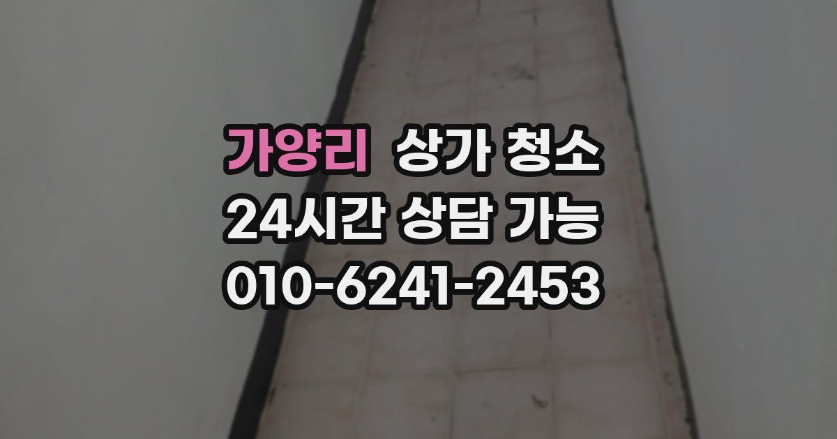 가양리 상가 청소