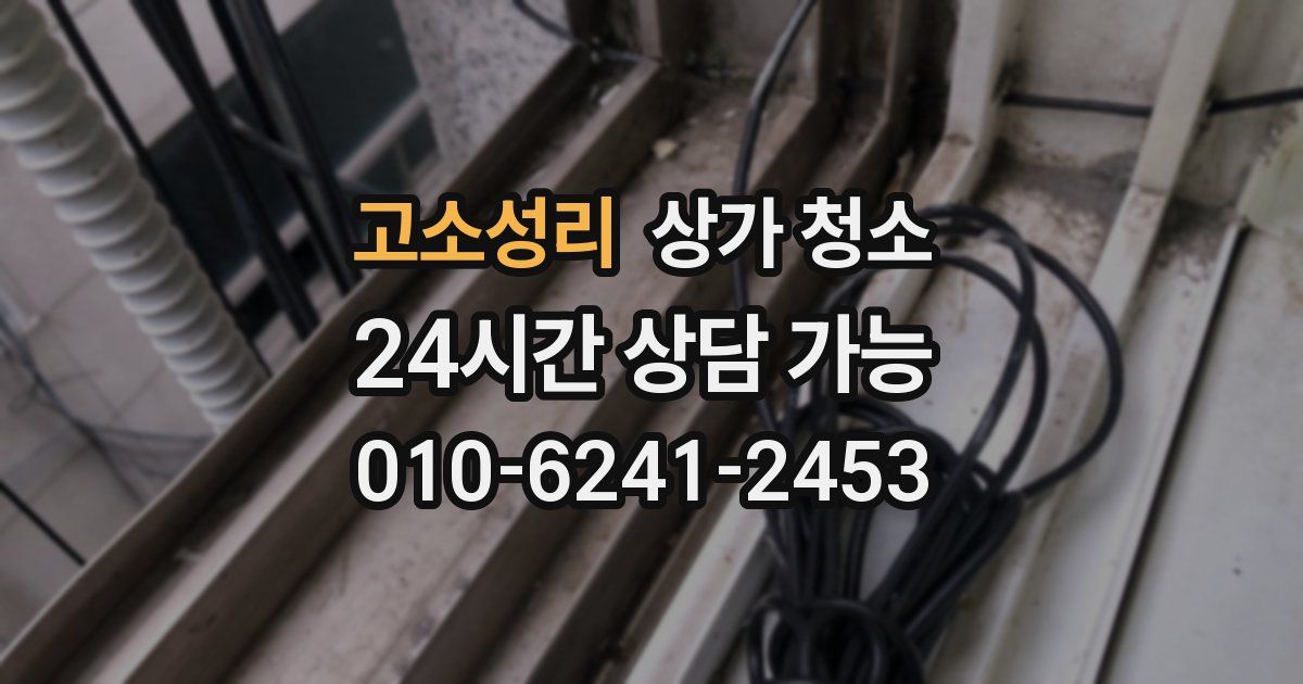 고소성리 상가 청소