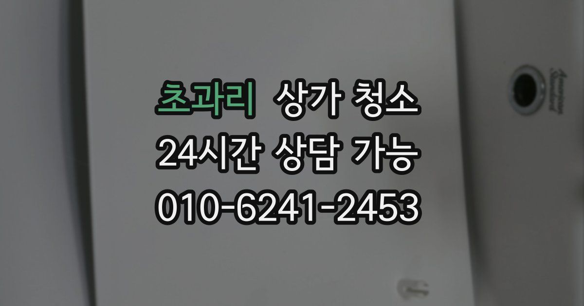 초과리 상가 청소