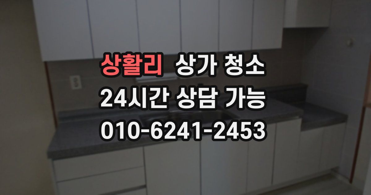 상활리 상가 청소