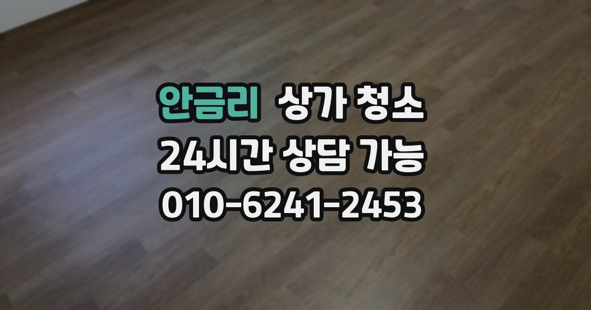 안금리 상가 청소