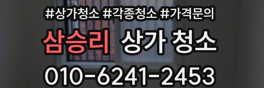 삼승리 상가 청소