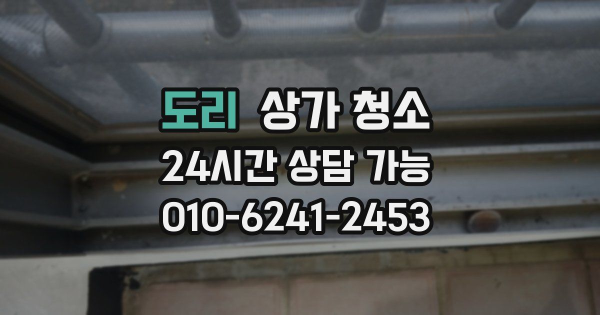도리 상가 청소