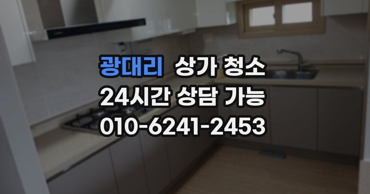 광대리 상가 청소