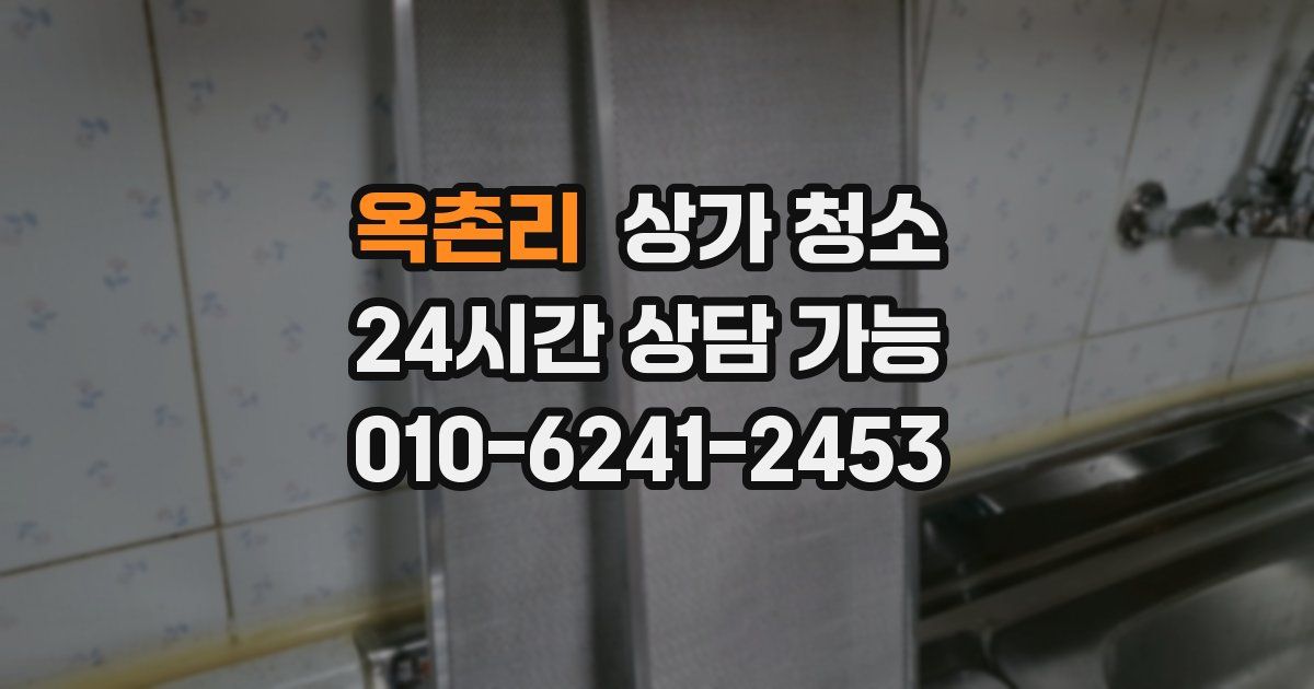 옥촌리 상가 청소