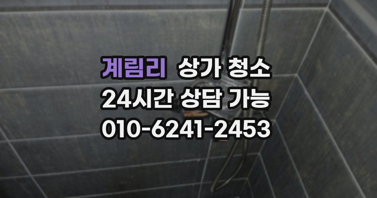 계림리 상가 청소