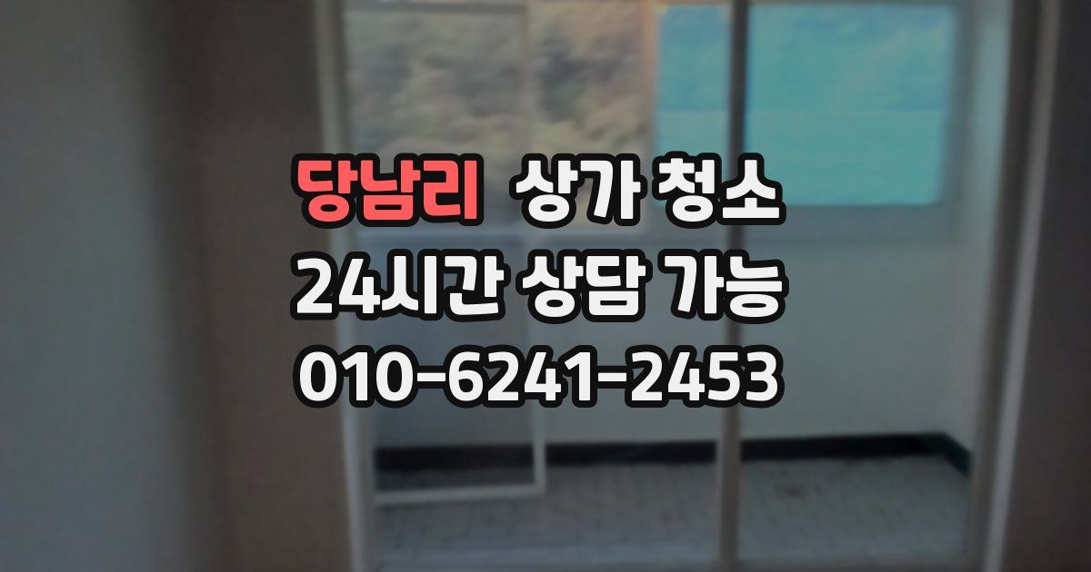 당남리 상가 청소