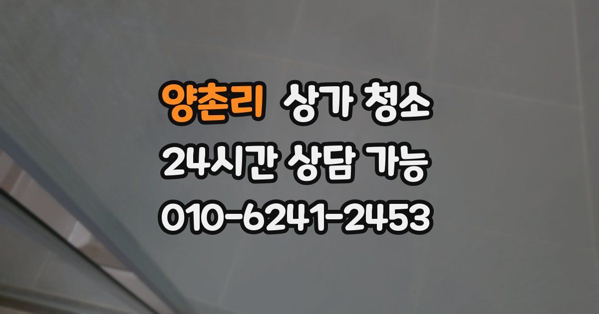 양촌리 상가 청소