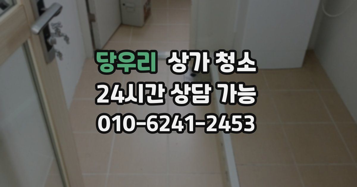 당우리 상가 청소