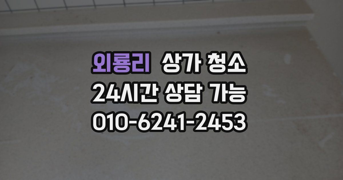외룡리 상가 청소