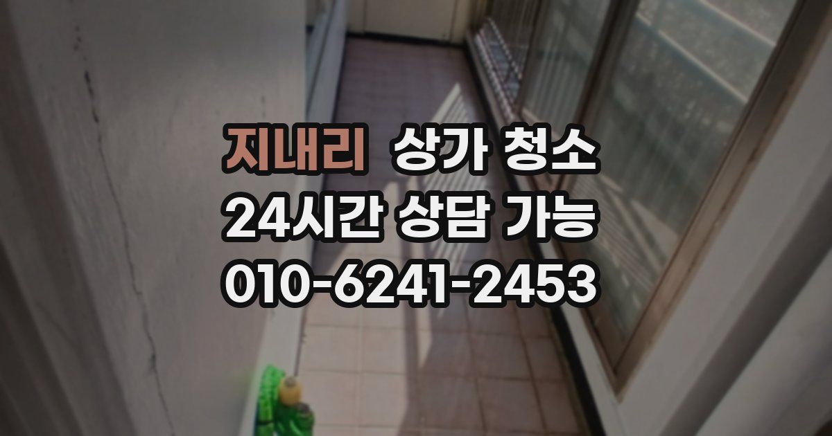 지내리 상가 청소
