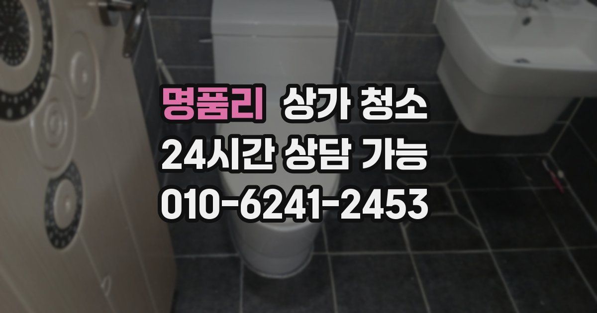 명품리 상가 청소