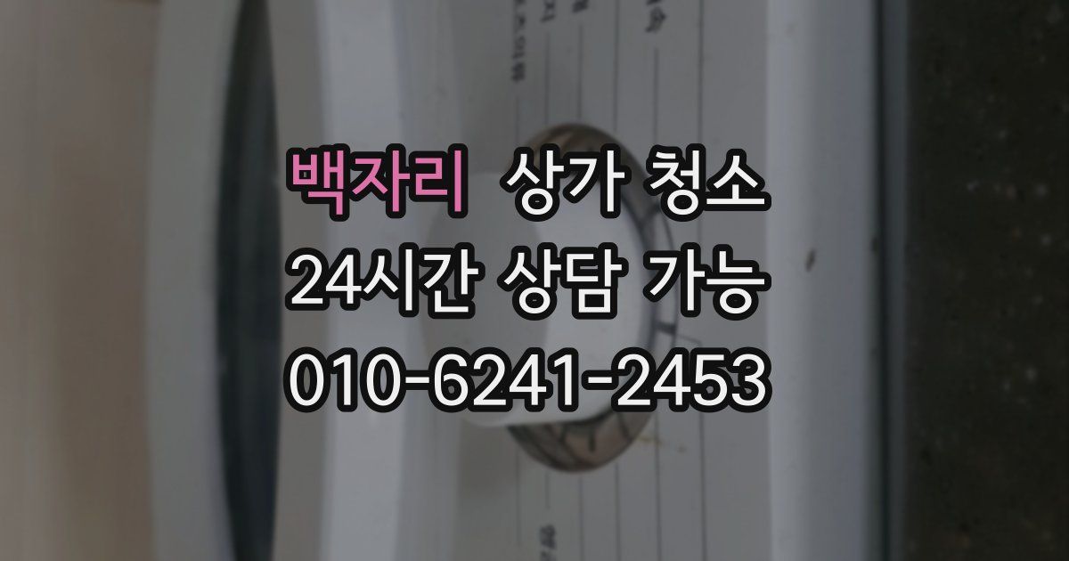 백자리 상가 청소