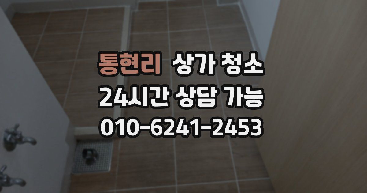 통현리 상가 청소
