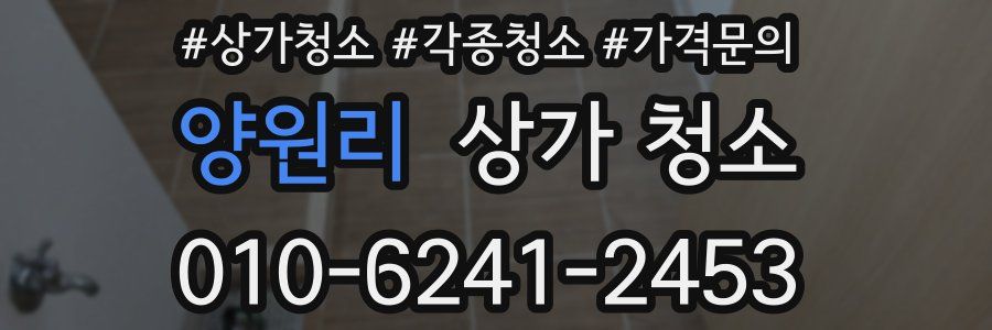 양원리 상가 청소