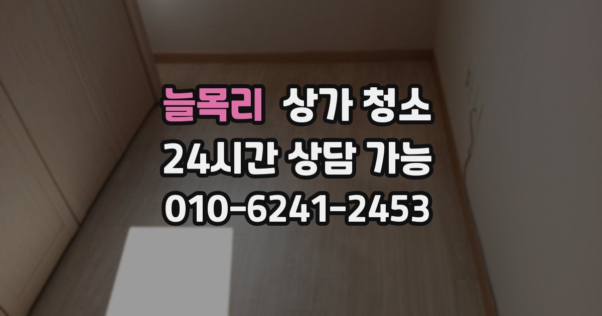 늘목리 상가 청소