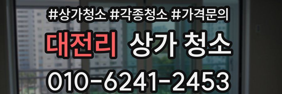 대전리 상가 청소