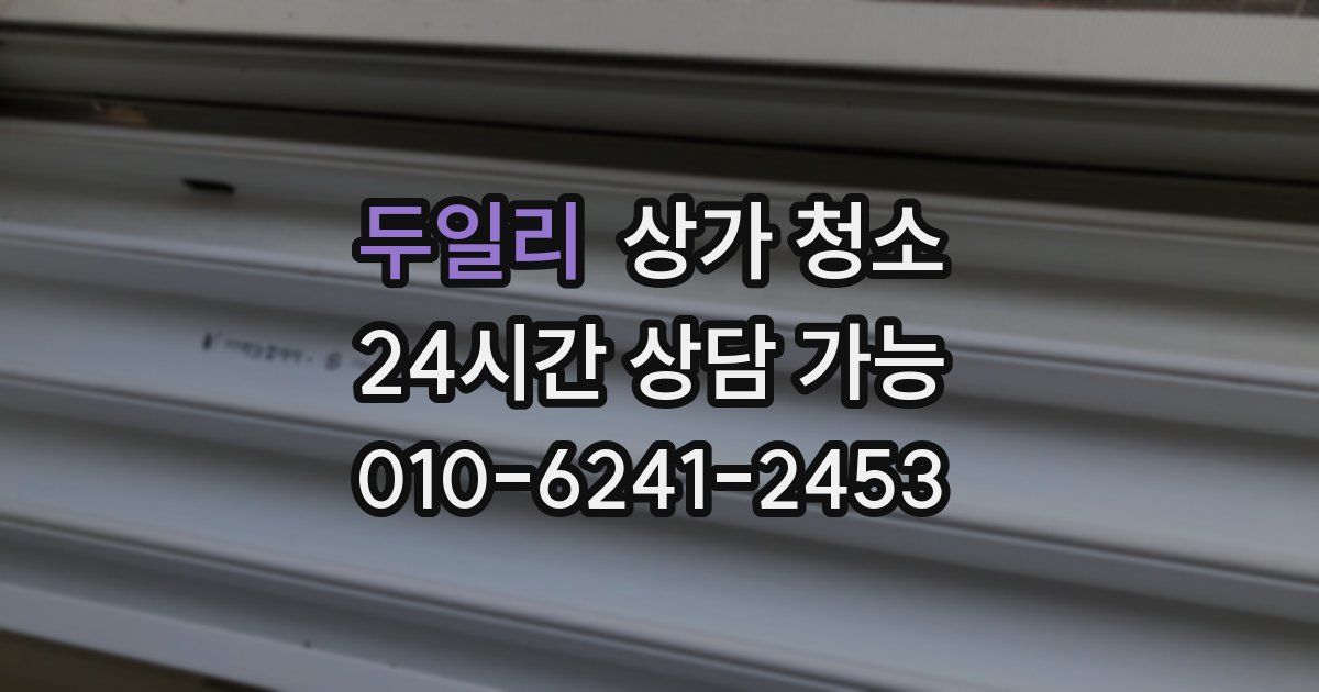 두일리 상가 청소