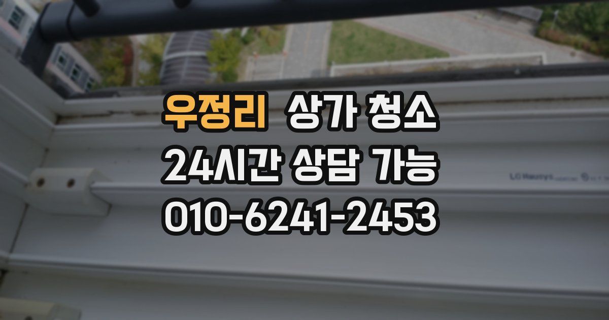 우정리 상가 청소