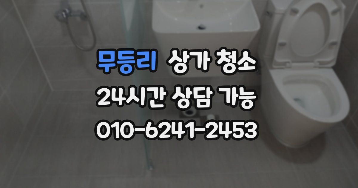 무등리 상가 청소