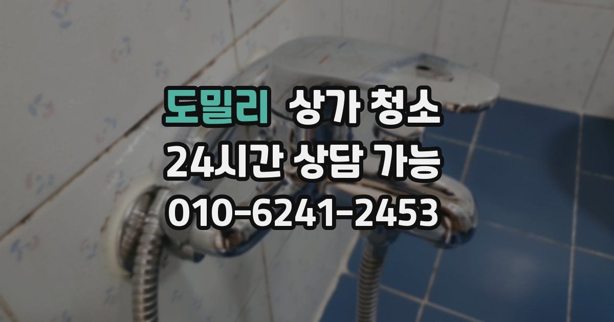 도밀리 상가 청소