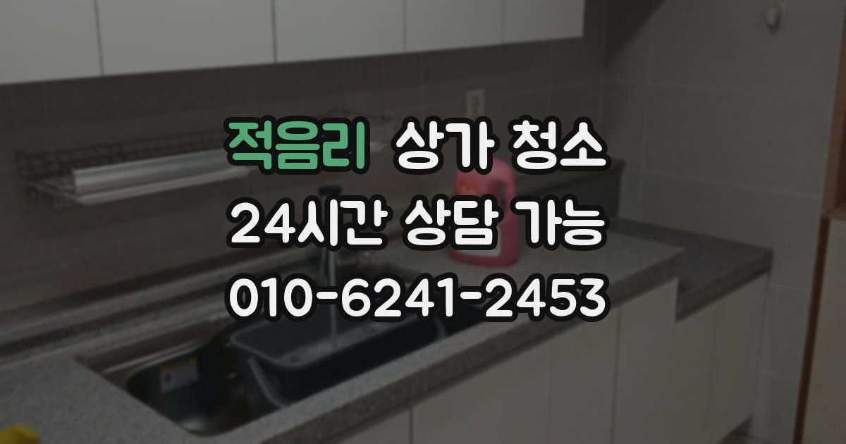 적음리 상가 청소