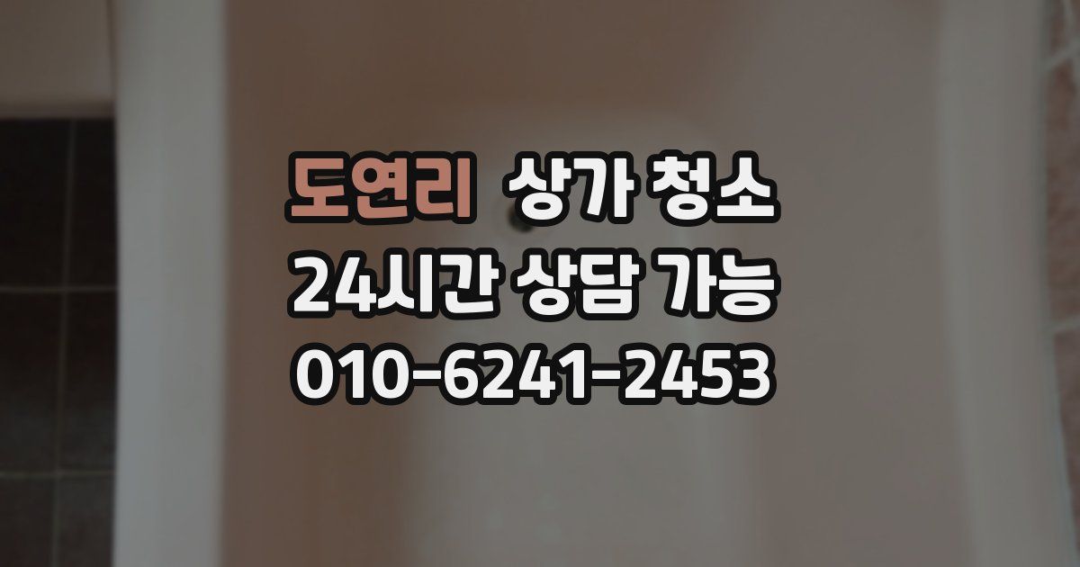 도연리 상가 청소